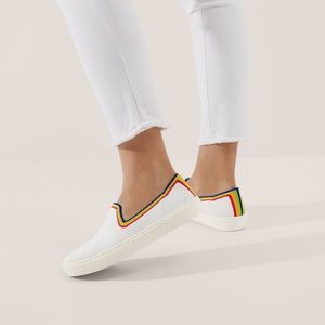 Rothy's white rainbow sneaker